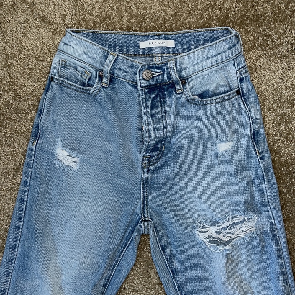 SOLD! PacSun ripped high rise straight jeans - Picture 2 of 16